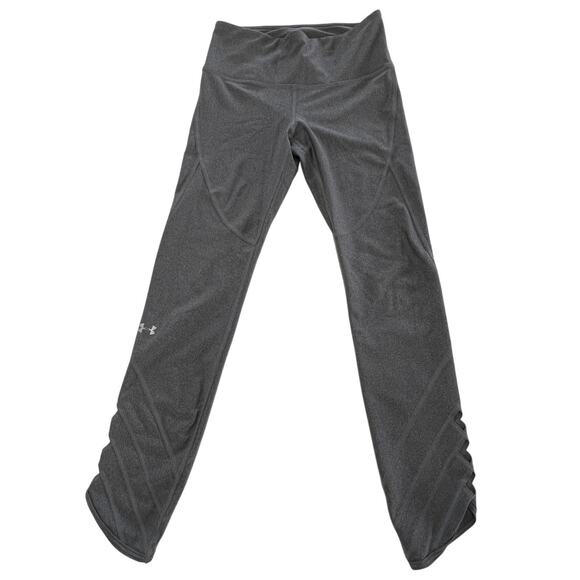 Under Armour HeatGear Compression Leggings Womens Small Gray Athletic Pants Yoga - Picture 1 of 8
